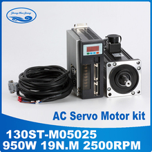 950W cnc servo kit 130ST-M05025 ac servo motor 1500rpm 6N.M ac servo drive and motor 2024 - buy cheap