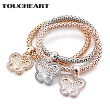 TOUCHEART-pulsera con forma de mariposa para mujer, brazalete con forma de árbol de la vida, joyería de plata, SBR180089, 3 unids/set/Set 2024 - compra barato