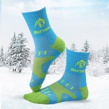 Marsnow-Calcetines de esquí de algodón para hombre y mujer, medias suaves y transpirables para ciclismo, correr, senderismo y exteriores, para invierno 2024 - compra barato