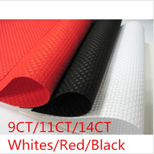 Lienzo de punto de cruz 100x50cm, tela blanca o tela roja o negra, la mejor opción 9CT, 11CT o 14CT 2024 - compra barato