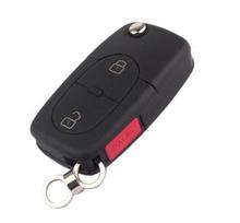2+1 Red Panic Buttons Flip Remote Key Shell 3 Buttons (Round )For VW Golf 4 5 6 Passat B5 B6 Polo Bora Touran CR1620 2024 - buy cheap