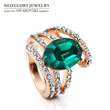 Neoglory Austria Crystal & Rhinestone Finger Ring Copper Plated Elegant Jewelry Geometric Design Stylish Lady Sale Gift 2024 - buy cheap
