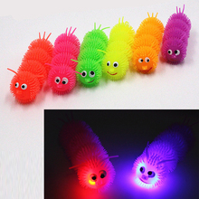 Kids Novelty Colorful Flashing Glowing Light Stuff Caterpillars Toys Morph Ball Squishy Stuff Changeable Color Led Flashing Toys 2024 - купить недорого