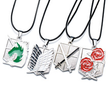 Wholesale 50pcs/lot Anime Attack on Titan Necklace Cosplay Scouting Legion Pendant Necklace For Women&Men Mix Deisigns 2024 - buy cheap