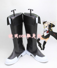Sapatos pretos de cosplay anime azur lane, sapatos personalizados 2024 - compre barato