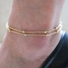 2019 New Fashion Foot Accessories Jewelry  Gold/Silver Plated Bead Anklet Trendy Foot Chain Bracelet Jewelry For Women XLL190 2024 - buy cheap