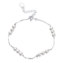 Pulsera de cuentas de perlas de concha para mujer, joyería de perlas naturales de agua dulce, pulseras de perlas de Plata de Ley 925 de alta calidad para regalo 2024 - compra barato