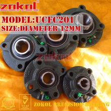 ZOKOL bearing Flange Cartridge Bearing Units UCFC201 TY90501Y Pillow Block Ball Bearing diameter 12mm 2024 - buy cheap