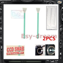 2PCS Microfiber Wet Sensor Cleaning CMOS CCD Swab Sticks for APC-S 70D 60D 7D 600D 1100D 550D D7100 D5100 D5200 D3200 Camera 2024 - buy cheap