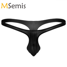 Ropa interior de baño para hombre, Bikini con Tanga en T, lencería de tiro bajo, bulto, Bragas de la bolsa 2024 - compra barato