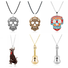 Collar de guitarra con colgante de calavera de Miguel Riveras, joyería de película, figura de dibujos animados, Pixar, venta al por mayor/al por menor 2024 - compra barato