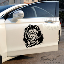 Adesivos de carro leão animais criativo decalques para portas vinyls ajuste automático estilo 33cm 50cm d22 2024 - compre barato