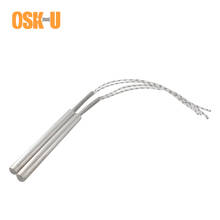 2PCS Electric Heating Resistors Cartridge Heater Element 8mm Tube Diameter 220V Stainless Steel Cylindrical Heater Elements 2024 - купить недорого