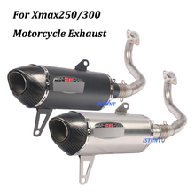 For Yamaha Xmax250 Xmax300 Full exhaust System Motorcycle Escape Modified With stainless steel Front Mid Link Pipe Slip on 2024 - buy cheap