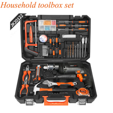 Multi-function Hardware Tools Set Household Tool Set Car Repairing Tool With Electric Impact Drill Wrench Claw Hammer JK20122 2024 - buy cheap