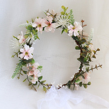 New arrival romantic head garland Wreath hairwear bridal girl kid wedding party flower hairbands 2024 - buy cheap