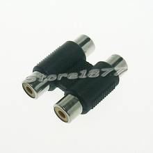 4pcs 2RCA Female to 2RCA Female Connector Adapter s621 Brand new and free shipping 2022 - купить недорого