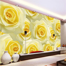 Beibehand-papel de parede 3d personalizado, sala de estar, quarto, flor de rosa, mural, plano de fundo, parede, decoração para casa, pintura 2024 - compre barato
