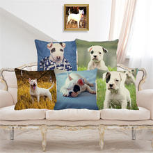 XUNYU Cute Pet Mini Bull Terrier Cushion Cover for Children Decorative Cushion Cover for Home Sofa Car Decor Throw Pillowcase 2024 - buy cheap