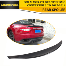 Auto Carbon Fiber Rear Trunk Spoiler Lip fit for Maserati GranTurismo Convertible 2-Door flat Trunk 2012-2014 Black FRP 2024 - buy cheap