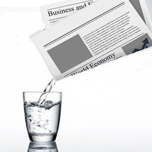 Free shipping 10pcs Drink Water Newspaper Close-Up Newspapers Hidden Water Magic Tricks Classic Toys Funny Novelty Halloween 2024 - buy cheap