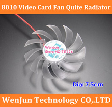 Ventilador de tarjeta gráfica de vídeo 8010, ventilador de radiador de tarjeta gráfica de 12V, 2 cables de diámetro, 7,5 cm, 3,3, envío gratis, 1 unids/lote 2024 - compra barato