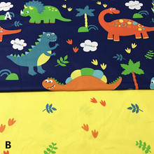 Mylb 160cm x 50cm tecido de algodão estampado dinossauro roupa de cama infantil tecido patchwork algodão tecido acolchoado costura 2024 - compre barato