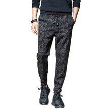 Брюки-султанки мужские камуфляжные, модные повседневные джоггеры, однотонные брюки-карандаш, уличные облегающие штаны для бега, весна 2021 2024 - купить недорого