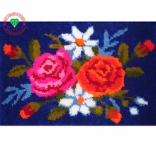 Kit de costura con flor rosa para alfombras, set de costura con camisa de manga larga para alfombras, bordado, bordado de punto, mosaico para alfombras 2024 - compra barato