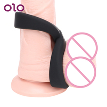 OLO Adult Products-juguetes sexuales con 8 formas de palabra para hombre, candado de silicona para retrasar la eyaculación, anillo para pene Doble 2024 - compra barato