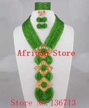 Púrpura boda de Nigeria Africana perlas conjunto de joyas de cristal granos africanos traje conjunto de joyas envío gratis SD810-3 2024 - compra barato