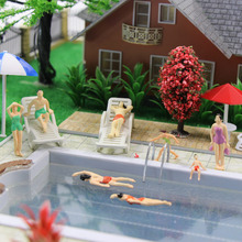 P75YY 20pcs Swimming People Figures 1:75 Beach Figures Scale OO Miniature Scenery Layout 2024 - buy cheap