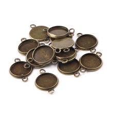 Reidgaller-cabujón de cobre en blanco de 50 uds, base de 12mm, bandejas de cameo vintage, accesorios de joyería para pulsera diy 2024 - compra barato