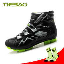 Tiebao/зимняя обувь для горного велосипеда с самоблокирующимся покрытием; Профессиональная Мужская обувь для велоспорта; нескользящая обувь для горного велосипеда; спортивные кроссовки для езды на велосипеде 2024 - купить недорого