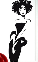 Vinyl Wall Decal Sexy Afro Girl Beautiful Black Chick Salon Spa Mural Wall Sticker Hair Salon Bedroom Home Decoration 2024 - buy cheap