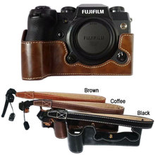 PU leather Camera Case Half Body Camera Bag Cover For Fujifilm XH1 Fuji X-H1  camera case 2024 - buy cheap
