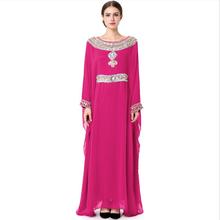 Wholesale oversize Dubai diamond beading canonica muslim abaya female full length islamic prayers رداء abaya islamic robe wq2245 2024 - buy cheap