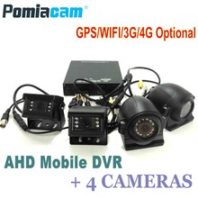 4CH HDD AHD мобильный видеорегистратор с 4 камерами HDVR9804 GPS WIFI G-сенсор 3G 4G автомобиль шина автомобиль DVR Мобильный HDD система видеозаписи 2024 - купить недорого