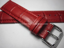 12 14 16 18 19 20 22 mm Handmade Ms leather Red White Watch Band Strap High Quality Wristband Belt Bracelet For branded watch 2024 - buy cheap