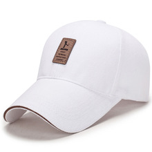 Boné masculino de algodão qbchapéu, chapéu de golfe para lazer simples masculino chapéu de sol ao ar livre chapéu bordado boné com pala ajustável 2024 - compre barato