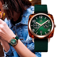 Shengke Creative Dial Women Watches Nylon Belt Ladies Wrist Watch Reloj Mujer 2019 New Fashion Quartz Watches For Women #K0097 2024 - buy cheap