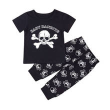 Toddler Kids Baby Boy Skull Short Sleeve Tops +Long Pants 2Pcs Baby Boy Cotton Clothes 2017 New Arrival Outfits Clothes Set 0-2Y 2024 - buy cheap