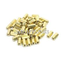 50 Pcs M3 x 10mm Female Thread Brass Pillar Hexagon Nut Standoff Spacer 2024 - buy cheap
