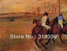 100% pintura al óleo hecha a mano reproducción sobre lienzo de lino, caballos y Jockeys de EDG degas, envío gratuito por DHL, la calidad del museo 2024 - compra barato