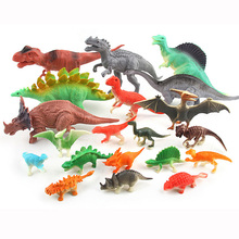 Комплекты с динозаврами коллекционные игрушки Фигурки Цветные Пластмассы динозавр животных мягкие резиновые игрушки 2024 - купить недорого