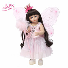 Кукла NPK силиконовая шарнирная, 45 см, шарнирная мини-кукла принцесса 2024 - купить недорого