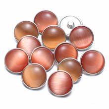 10pcs/lot Orange Natural Opal Stone Charms 18mm Snap Button Jewelry For 20mm Snaps Bracelet Snap Jewelry KZ0707e 2024 - buy cheap