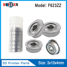 1/10Pcs F623ZZ 3d printer flange bushing ball bearings 3x10x4 mm Mini Metal Double Shielded Flanged Ball Bearings For 3D printer 2024 - buy cheap