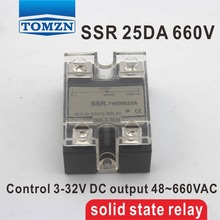 25DA SSR Control 3-32V DC output 48~660VAC High voltage single phase AC solid state relay 2024 - buy cheap