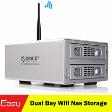 ORICO 3529U3RF Professional Storage Dual Bay Wifi NAS 3.5'' HDD Enclosure Wireless Storage Home Cloud Storage HDD Case RAID 2024 - buy cheap